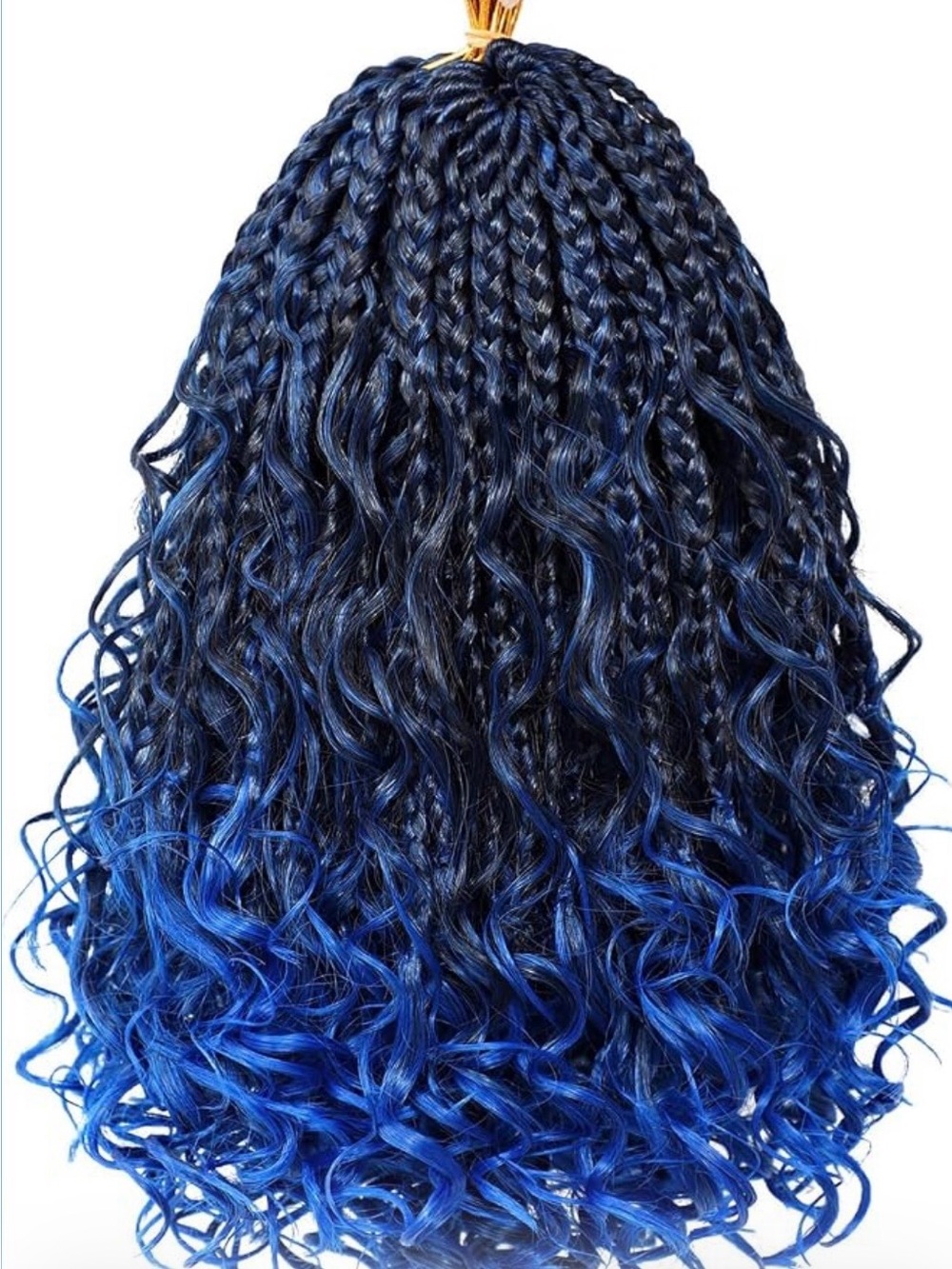 Blue Crochet Braids - Box Braids (1B/Blue)